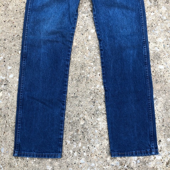 SOLD Wrangler dark wash straight leg cowboy jeans - Picture 2 of 9
